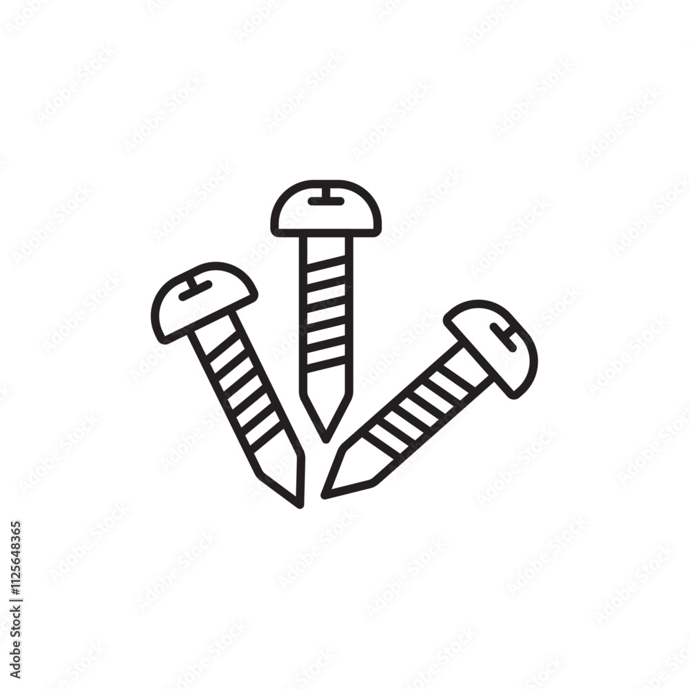 Screws icon Black and white logo Screws icon Black and white logo