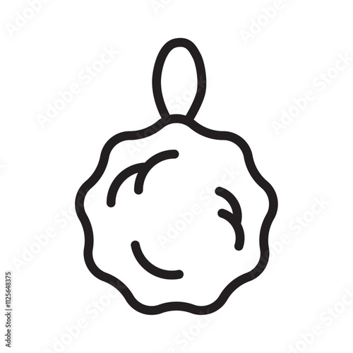 Shower sponge ball icon Black and white logo