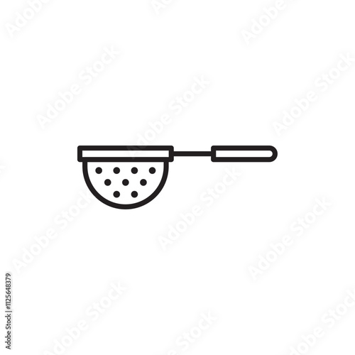 Sieve icon Black and white logo