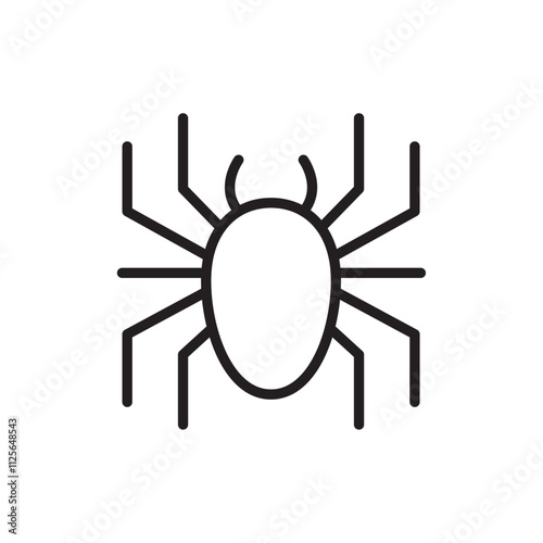 Spider icon Black and white logo