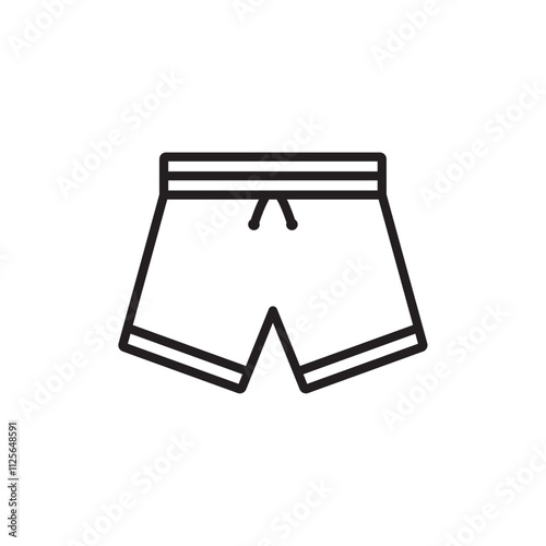 Swim shorts icon Black and white logo