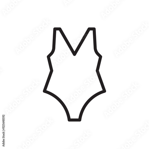 Swimsuit icon Black and white logo