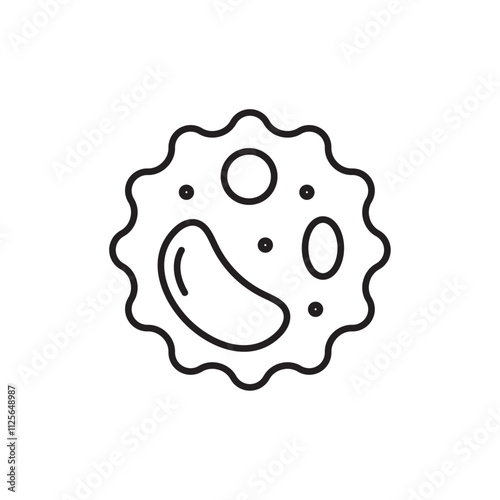 White blood cell icon Black and white logo