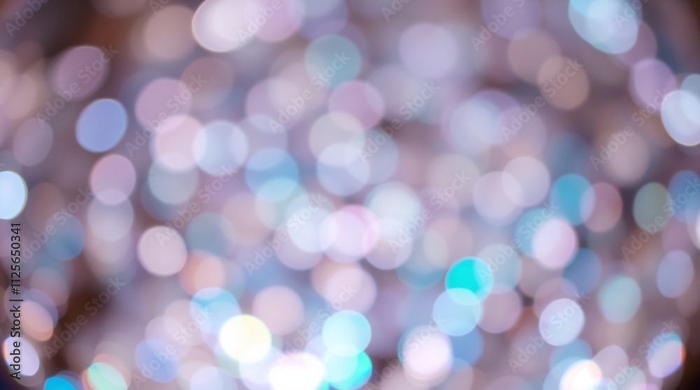 Fototapeta premium Shimmering iridescent bokeh background, pink, white, and blue, vibrant