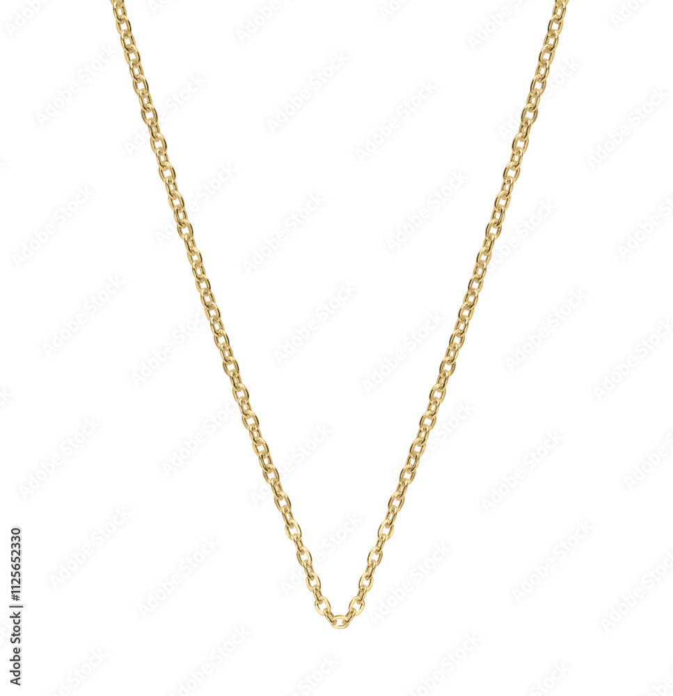 Cadena dorada colgada aislada sin fondo. Para exhibidor de joyería. Eslabones de oro. Cadena dorada colgada aislada sin fondo. Para exhibidor de joyería. Eslabones de oro.