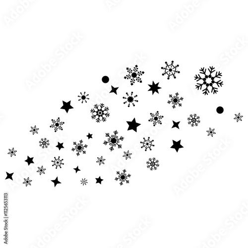 christmas star winter celebrate element icon silhouette