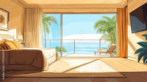 Ocean View Bedroom Suite Luxurious Coastal Retreat
