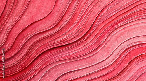 Dynamic red lacquer texture with flowing waves and depth
