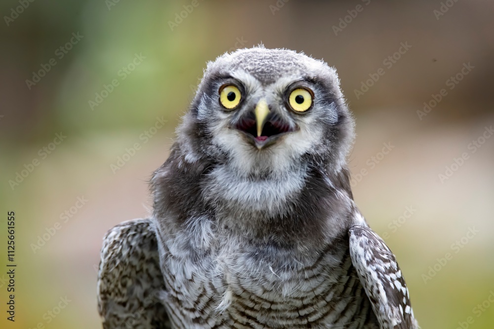 The Northern Hawk Owl (Surnia ulula). The Northern Hawk Owl (Surnia ulula).