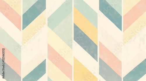 A pastel-colored chevron pattern with soft, muted hues.