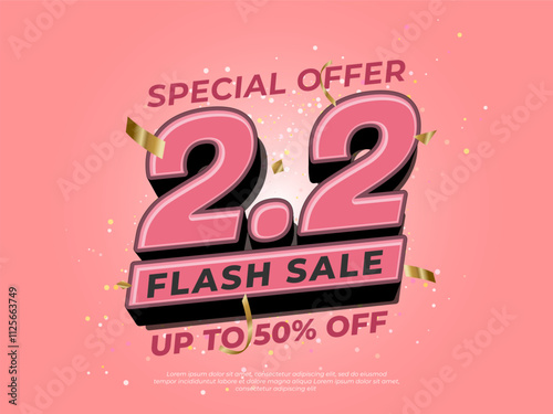 2.2 flash sale discount banner promotion