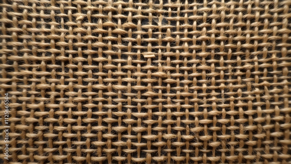 Rustic Burlap Texture, Close-up Tan Fabric Weave Rustic Burlap Texture, Close-up Tan Fabric Weave