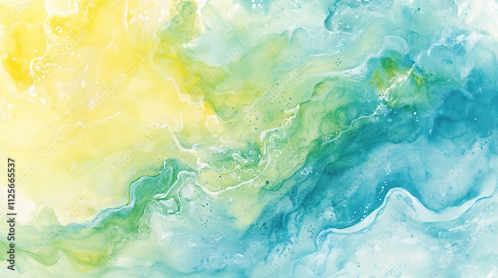 Soft Pastel Yellow and Blue Watercolor Abstract Background Soft Pastel Yellow and Blue Watercolor Abstract Background
