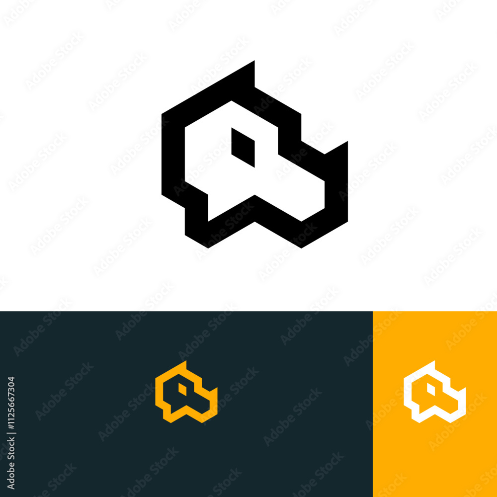 Obraz premium rhino head logo design concept