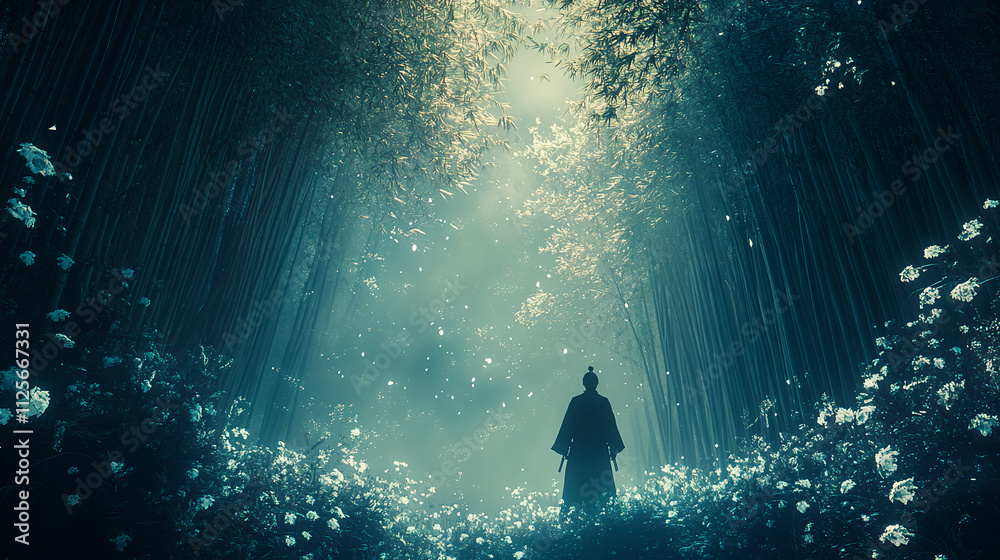 Obraz premium samurai, japan, japanese, ninja, katana, japanese sword, duel, art, scene, cool, emotion, sunset, beauty, war, battle, armor, warrior, snow, mt. fuji, cherry blossoms, clouds, mountain top, temple, 