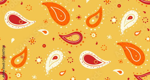 Artwork ethnicity with herb tropical. Embellishment paisley and flat 2025. Wedding colourful and mandala dot.