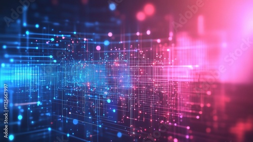 Vibrant Abstract Digital Background with Detailed Pattern and Scale