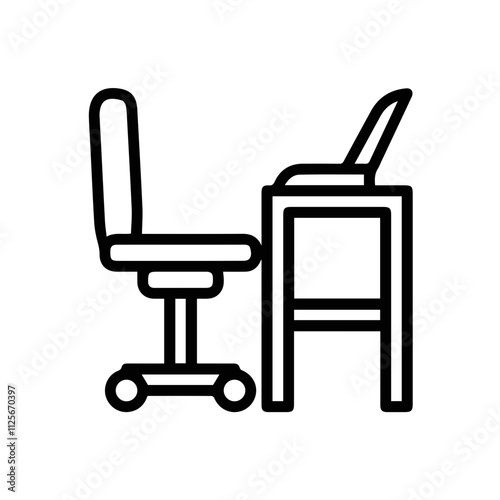 Chair icon symbol vector image illustration 