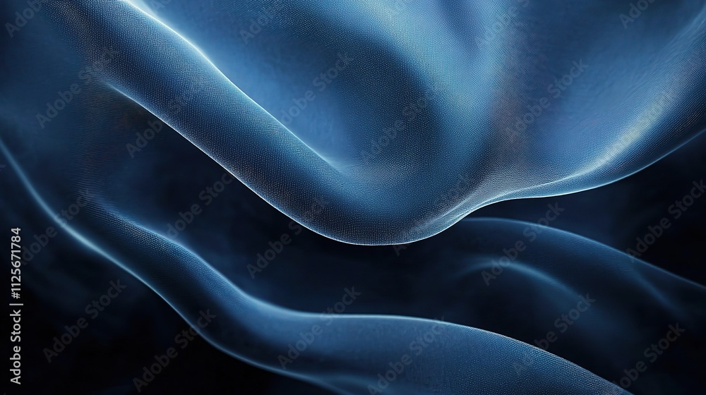 Obraz premium Abstract Dark Blue Tones with Smooth Overlapping Textures