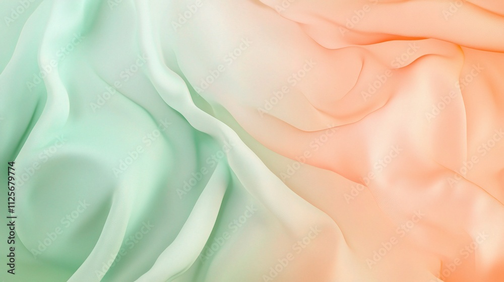 Obraz premium Soft Abstract Gradient Design in Mint and Peach Tones