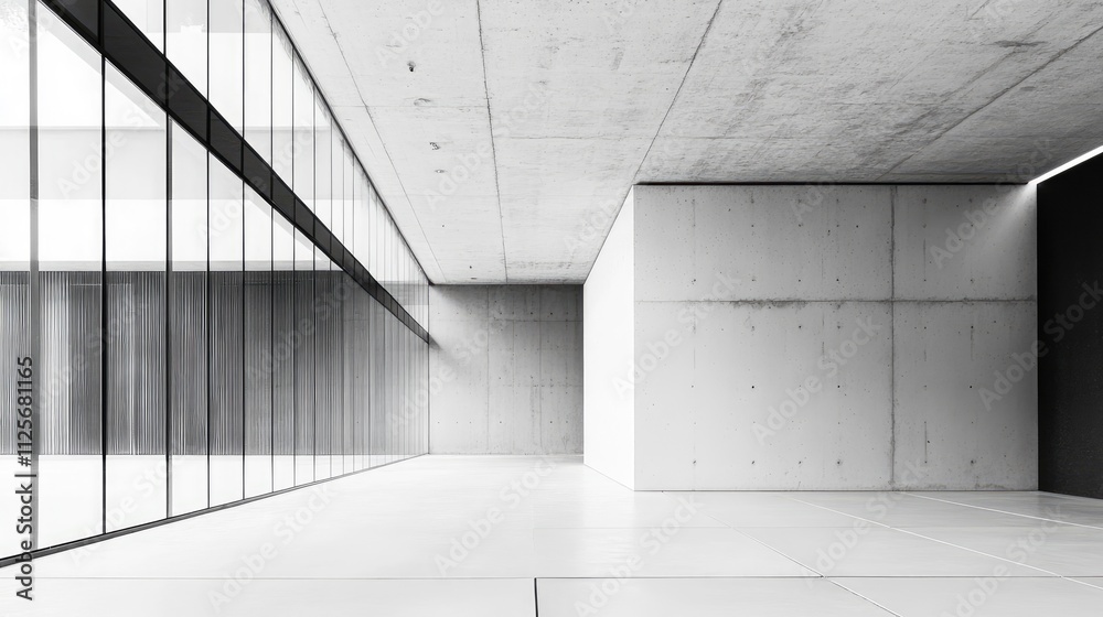 High quality image. Interior photography for interior magazine catalogue. Modern natural office interior design in white and black colors and empty concrete wall background High quality image. Interior photography for interior magazine catalogue. Modern natural office interior design in white and black colors and empty concrete wall background