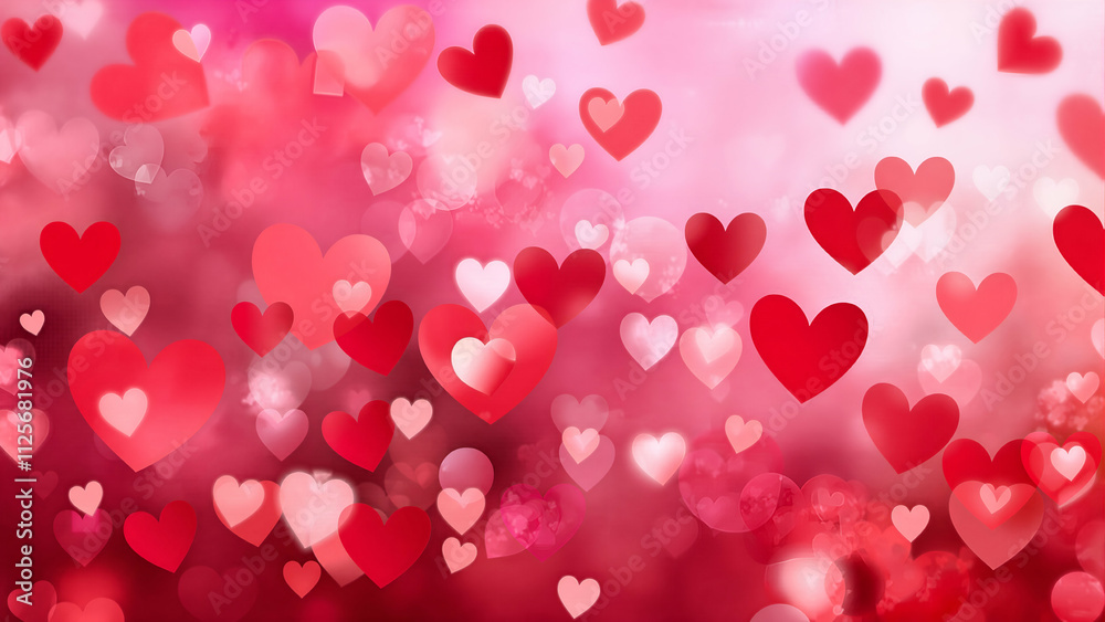 Valentines day background banner abstract panorama background with red hearts concept love, Rose Day, Promise Day, Kiss Day, Concept Valentines day background banner abstract panorama background with red hearts concept love, Rose Day, Promise Day, Kiss Day, Concept
