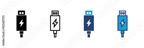Usb icon vector. Flash disk icon vector