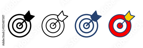 Target icon vector. goal icon vector. target marketing icon vector