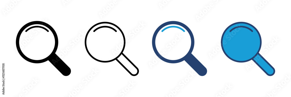 Search icon vector. search magnifying glass icon Search icon vector. search magnifying glass icon