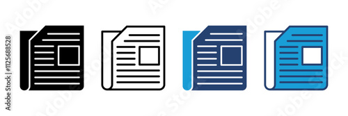 Newspaper icon vector. news paper vector sign