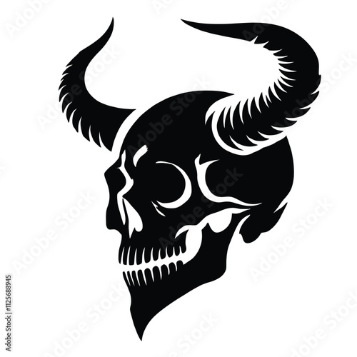 Skull Horns Silhouette