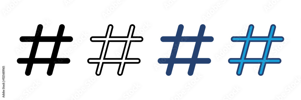 Obraz premium Hashtag icon vector. hashtag symbol