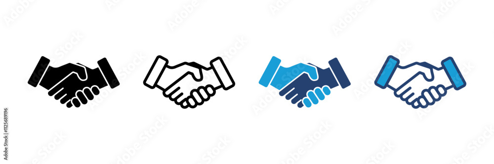 Handshake icon vector. business handshake. contact agreement