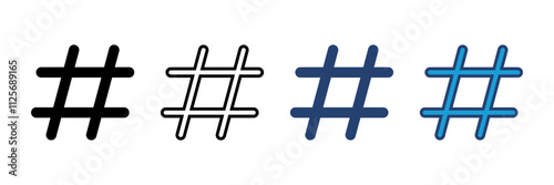 Hashtag icon vector. hashtag symbol