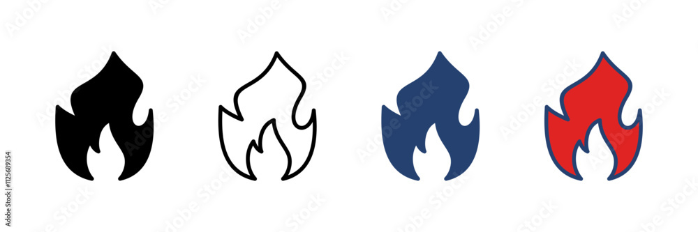 Fire icon vector. fire vector icon Fire icon vector. fire vector icon