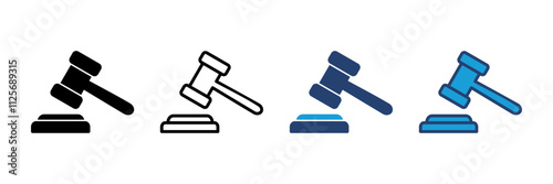Gavel icon vector. judge gavel icon vector. law icon vector. auction hammer