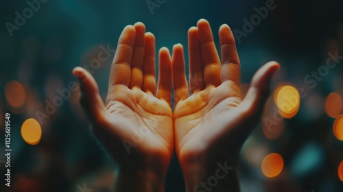 human hands open palm up worship eucharist therapy bless god helping repent catholic easter lent mind pray christian religion concept background fighting and victory for god