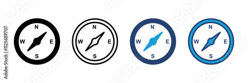 Compass icon vector. arrow compass icon vector