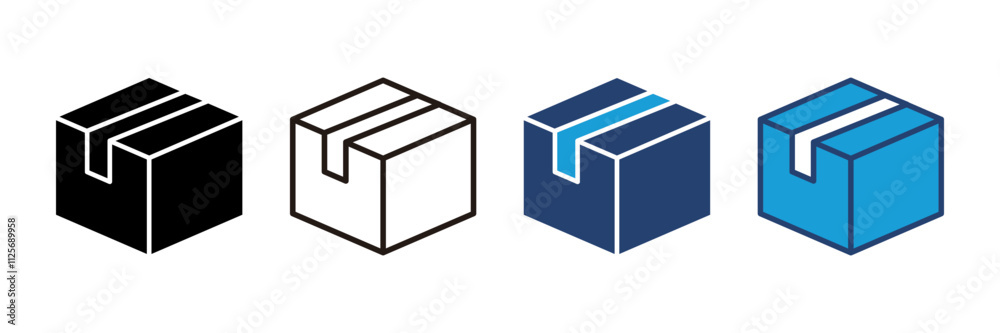 Box icon vector. box vector icon, package, parcel Box icon vector. box vector icon, package, parcel