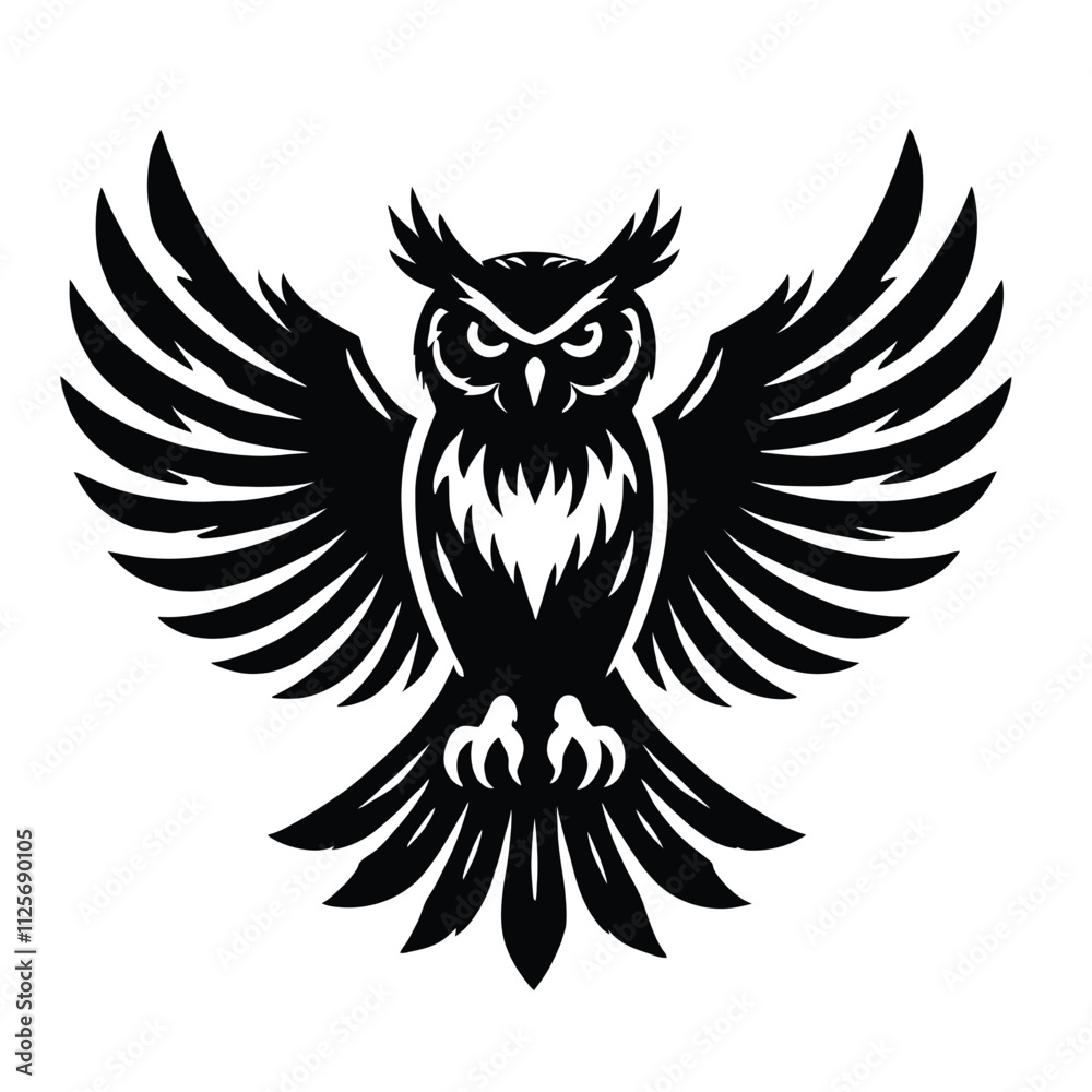 Obraz premium Owl Silhouette Wide