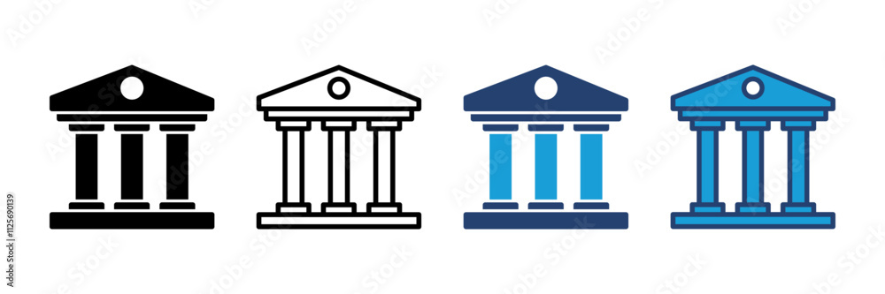 Bank icon vector. bank vector icon, museum, university Bank icon vector. bank vector icon, museum, university