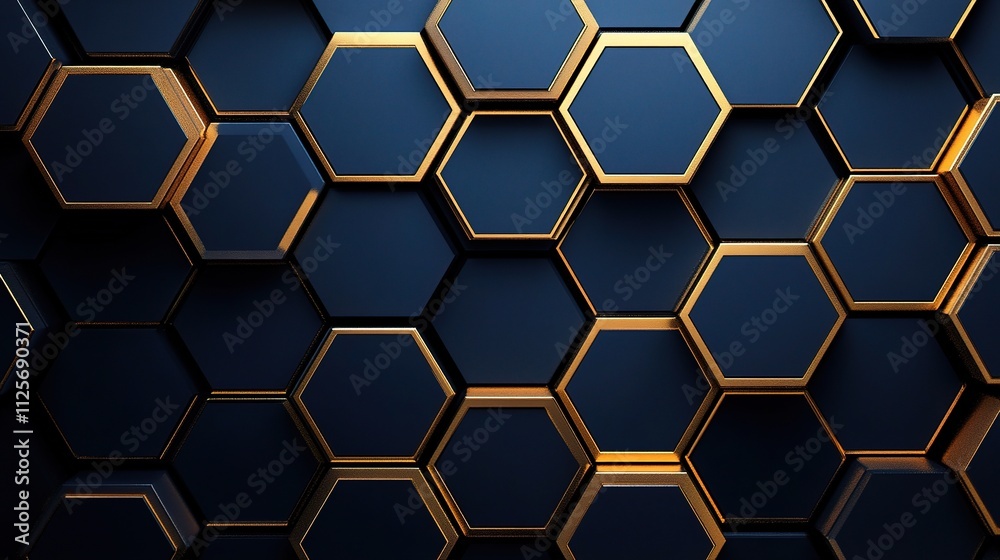 Modern Geometric Abstract Background with Hexagonal Shapes Modern Geometric Abstract Background with Hexagonal Shapes