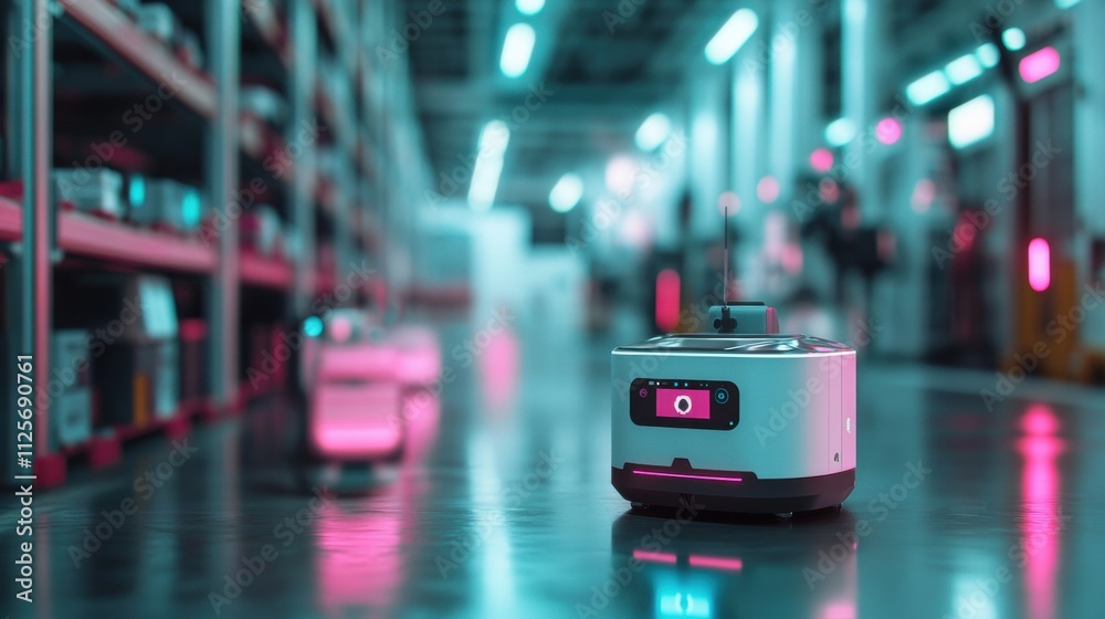 custom made wallpaper toronto digitalAutonomous robots performing warehouse operations industrial setting technology showcase futuristic environment close-up view automation concept