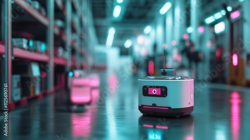 Wallpaper Mural Autonomous robots performing warehouse operations industrial setting technology showcase futuristic environment close-up view automation concept Torontodigital.ca