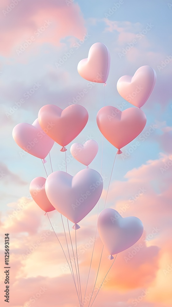 love heart balloon shape, valentine background love heart balloon shape, valentine background