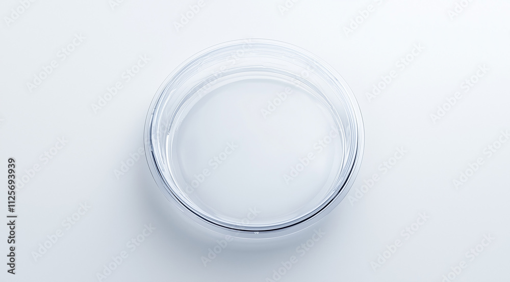 Empty Transparent Takeaway Box Round: Clean, Simple Design with Top-Down View Empty Transparent Takeaway Box Round: Clean, Simple Design with Top-Down View