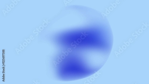 Blurred soft blue Gradient  Abstract Shape Floating on soft blue Background
