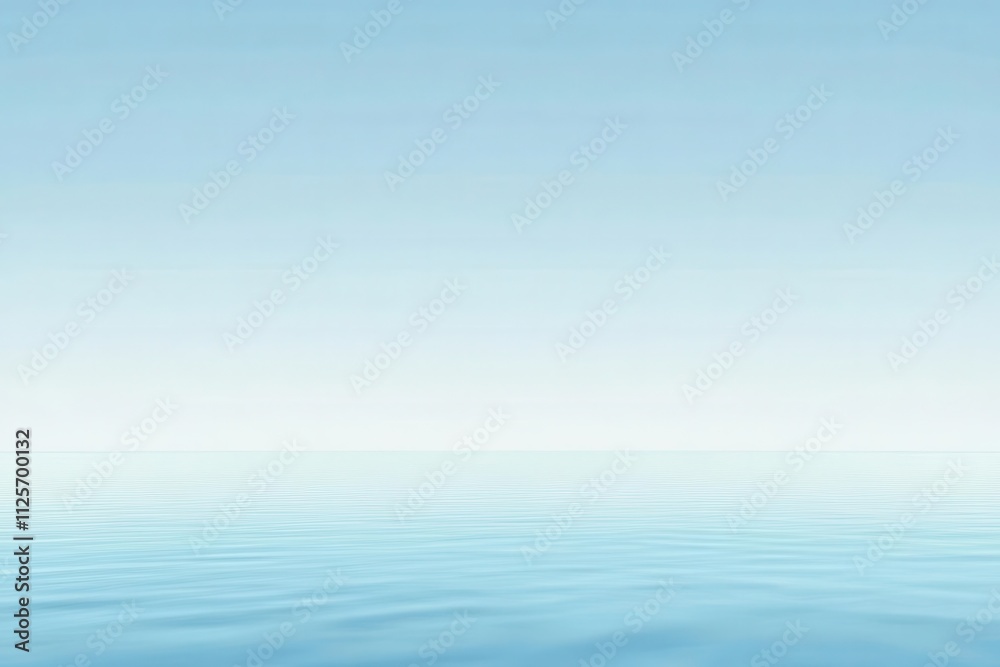 A serene seascape with calm waters blending into a clear blue sky. A serene seascape with calm waters blending into a clear blue sky.