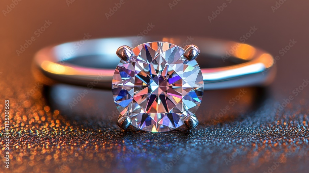 Stunning Diamond Engagement Ring Close-Up Shot Stunning Diamond Engagement Ring Close-Up Shot