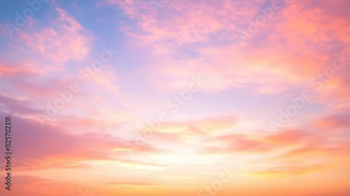 Wallpaper Mural A serene sunset sky filled with soft pastel colors and wispy clouds. Torontodigital.ca